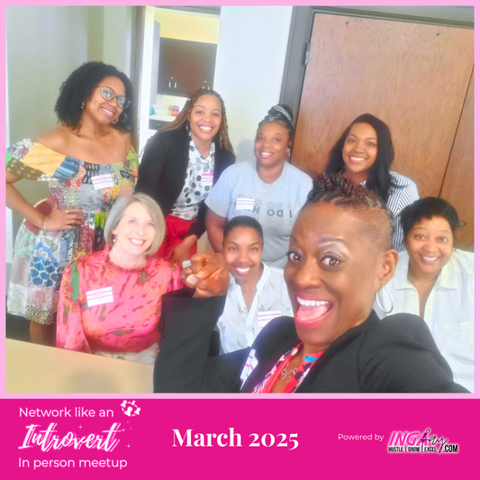 Network Like An Introvert March 2025 attendees. There are 8 female entrepreneurs.