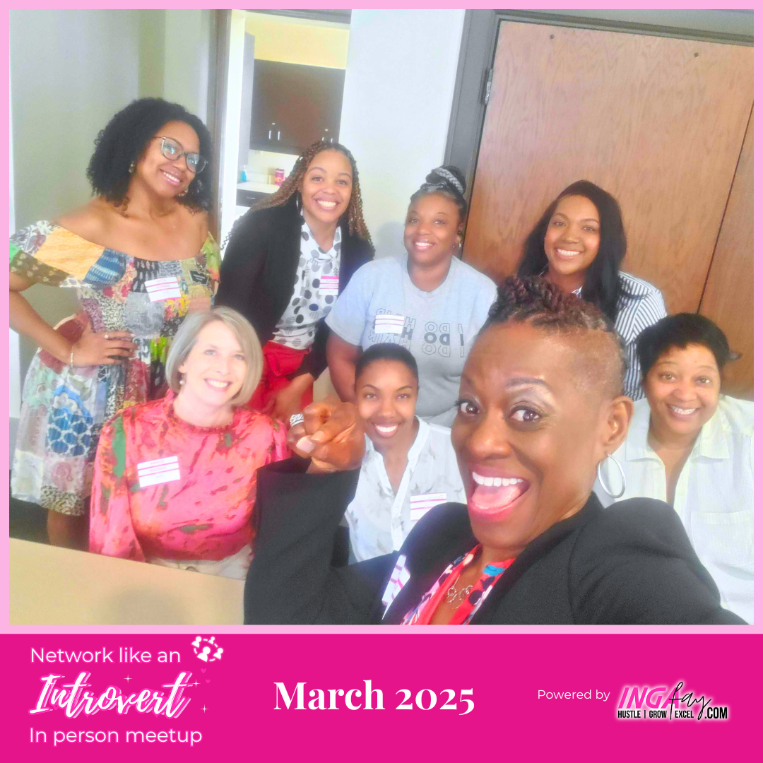 Network Like An Introvert March 2025 attendees. There are 8 female entrepreneurs.